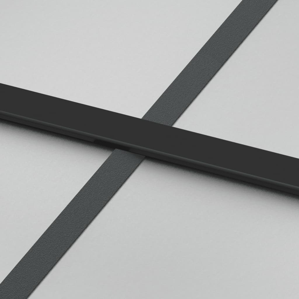 Schiebetür Schwarz 102,5X205 Cm Hartglas Und Aluminium