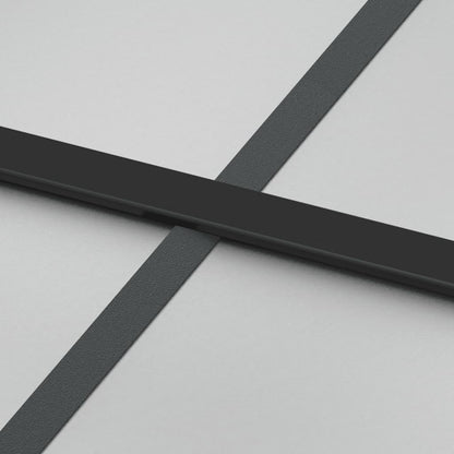 Schiebetür Schwarz 102,5X205 Cm Hartglas Und Aluminium