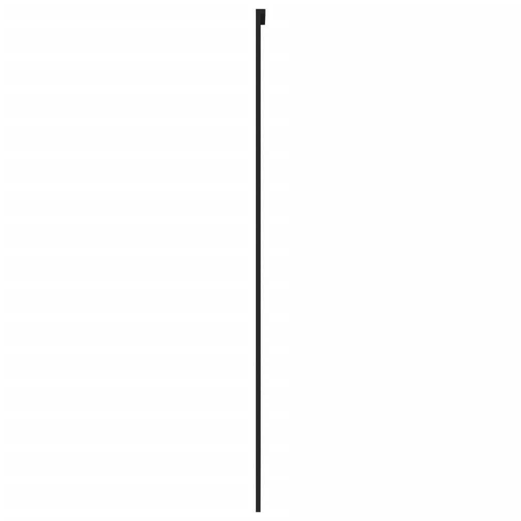 Schiebetür Schwarz 76X205 Cm Hartglas Und Aluminium