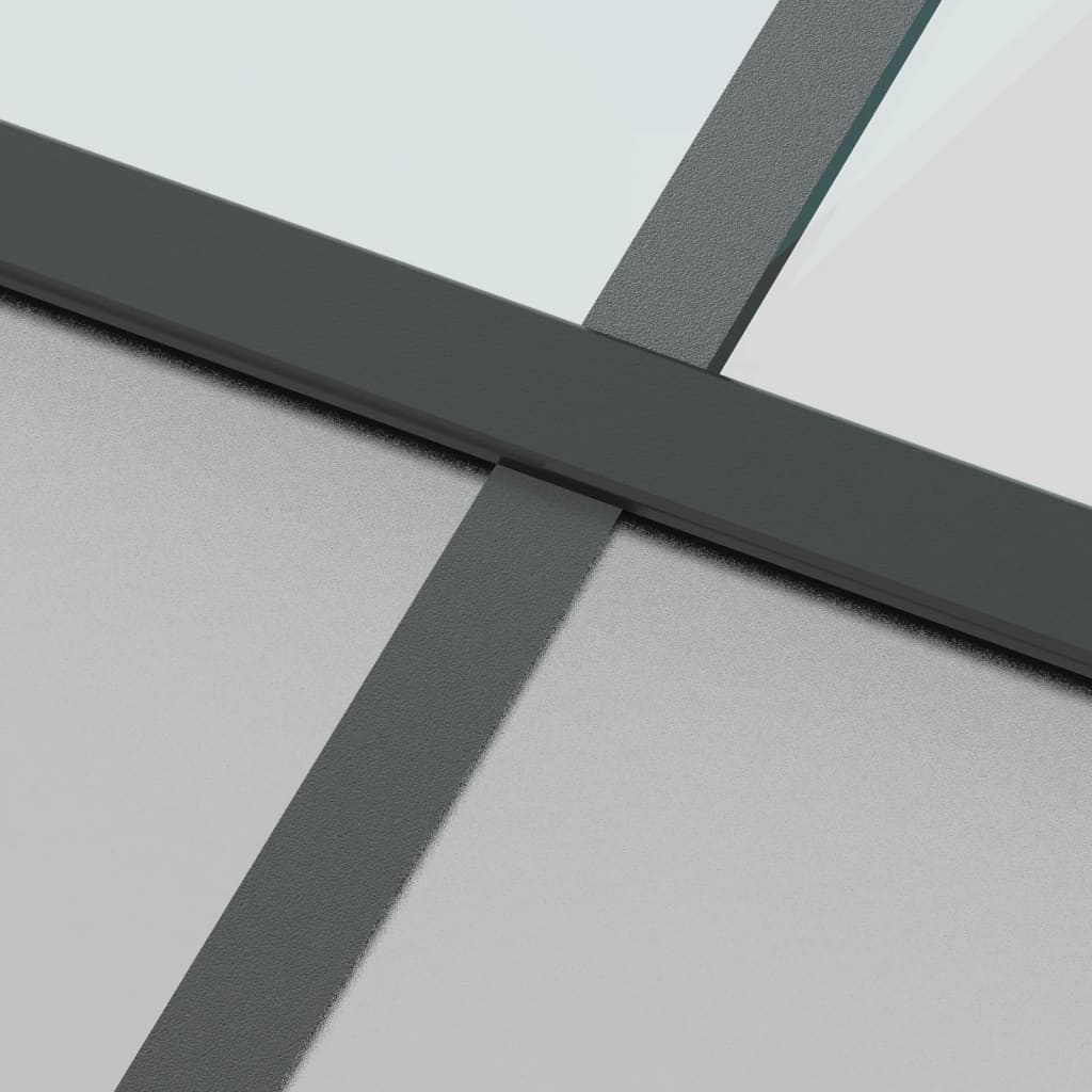 Schiebetür Schwarz 76X205 Cm Hartglas Und Aluminium