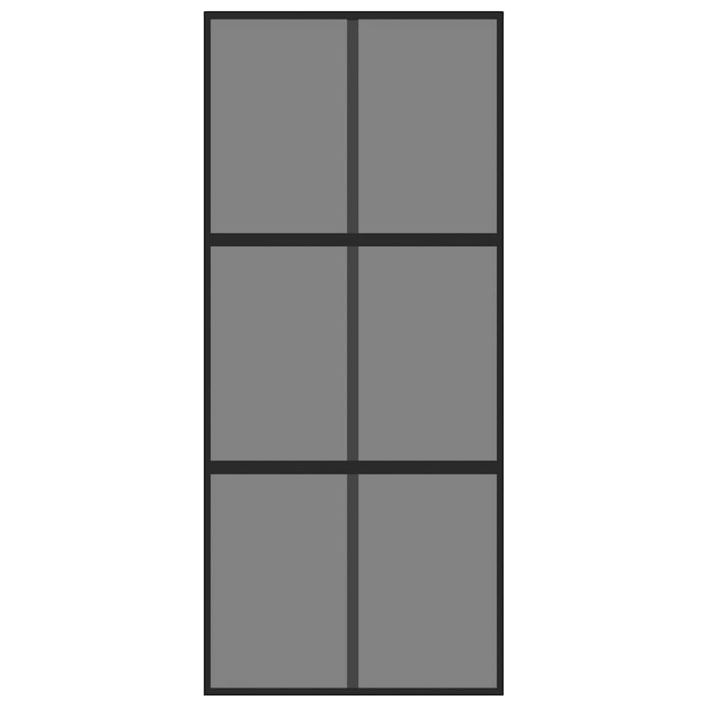 Schiebetür 90X205 Cm Hartglas Und Aluminium
