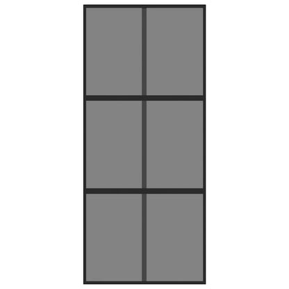 Schiebetür 90X205 Cm Hartglas Und Aluminium
