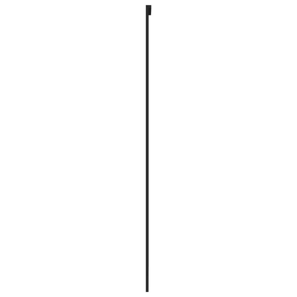 Schiebetür 90X205 Cm Hartglas Und Aluminium