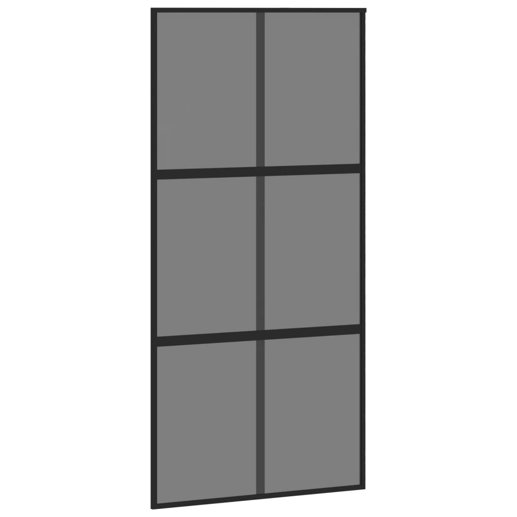 Schiebetür 102,5X205 Cm Hartglas Und Aluminium