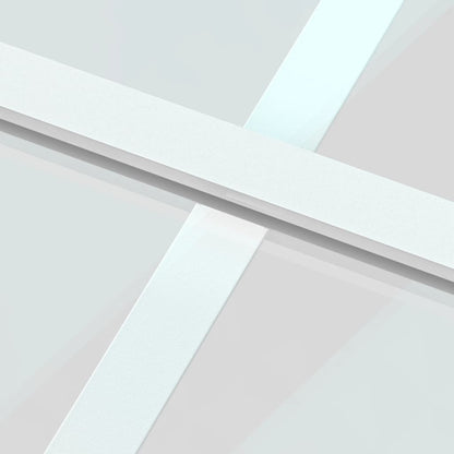 Schiebetür Weiß 76X205 Cm Hartglas Und Aluminium