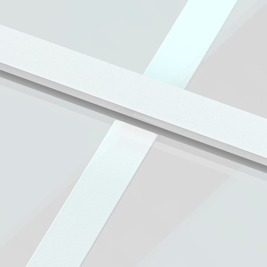 Schiebetür Weiß 102,5X205 Cm Hartglas Und Aluminium