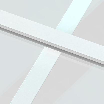 Schiebetür Weiß 102,5X205 Cm Hartglas Und Aluminium