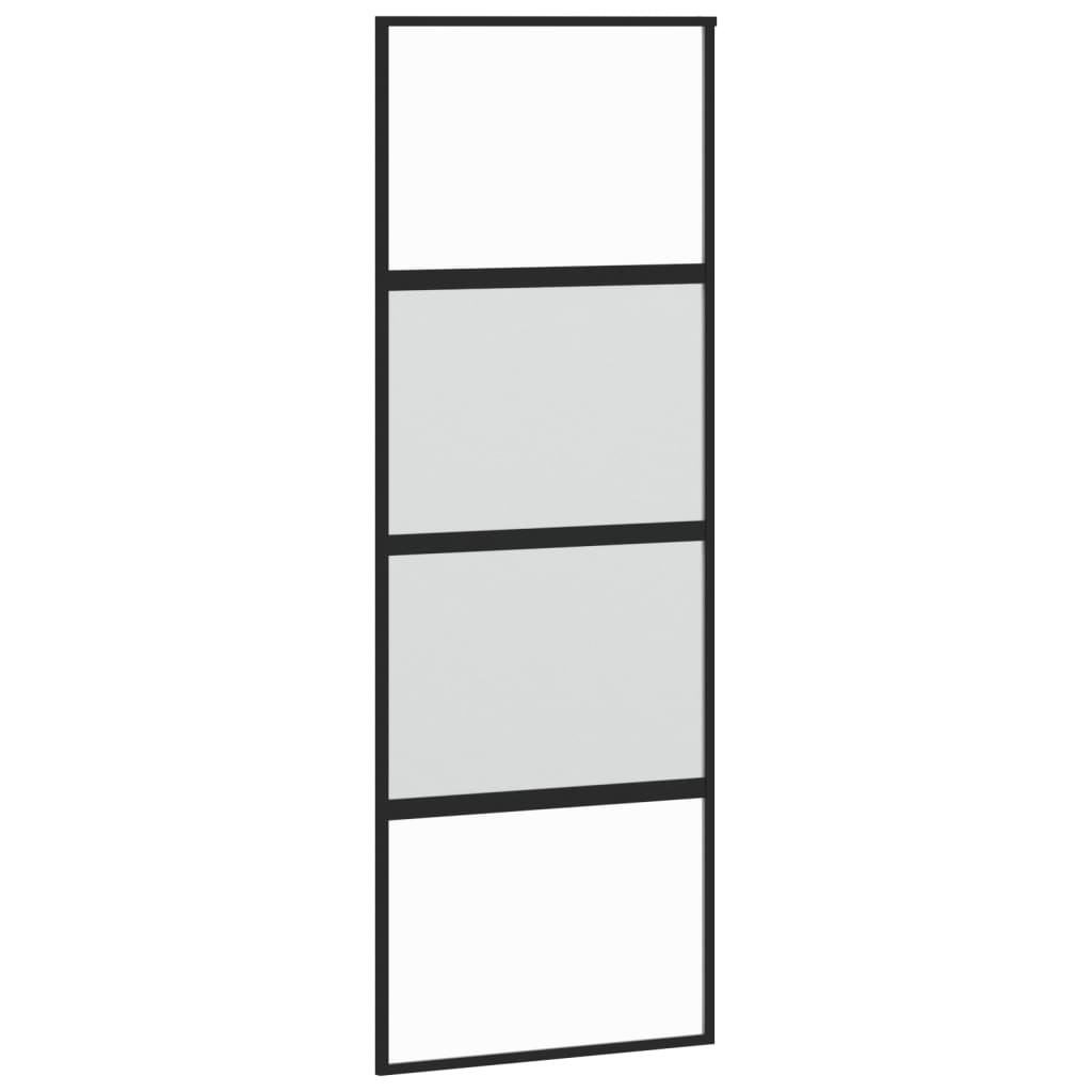 Schiebetür 76X205 Cm Hartglas Und Aluminium