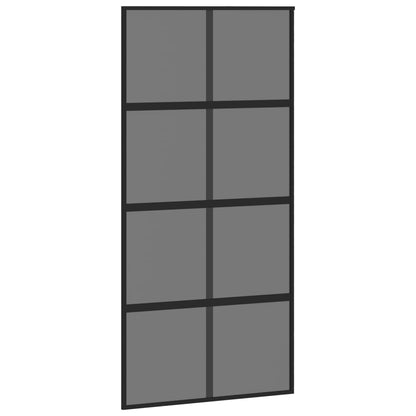 Schiebetür 102,5X205 Cm Hartglas Und Aluminium