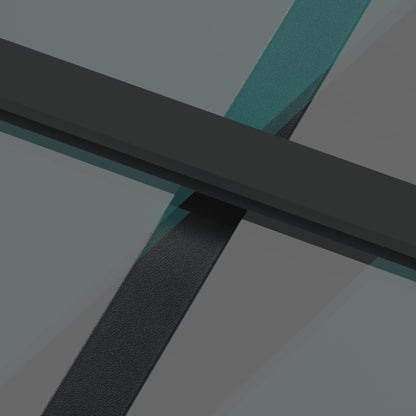 Schiebetür 102,5X205 Cm Hartglas Und Aluminium