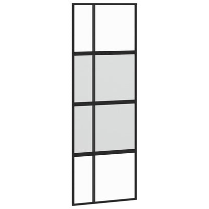 Schiebetür 76X205 Cm Hartglas Und Aluminium