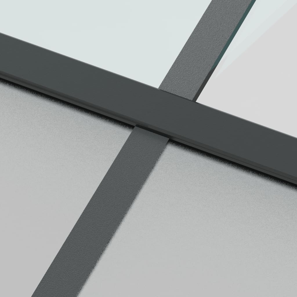 Schiebetür 76X205 Cm Hartglas Und Aluminium