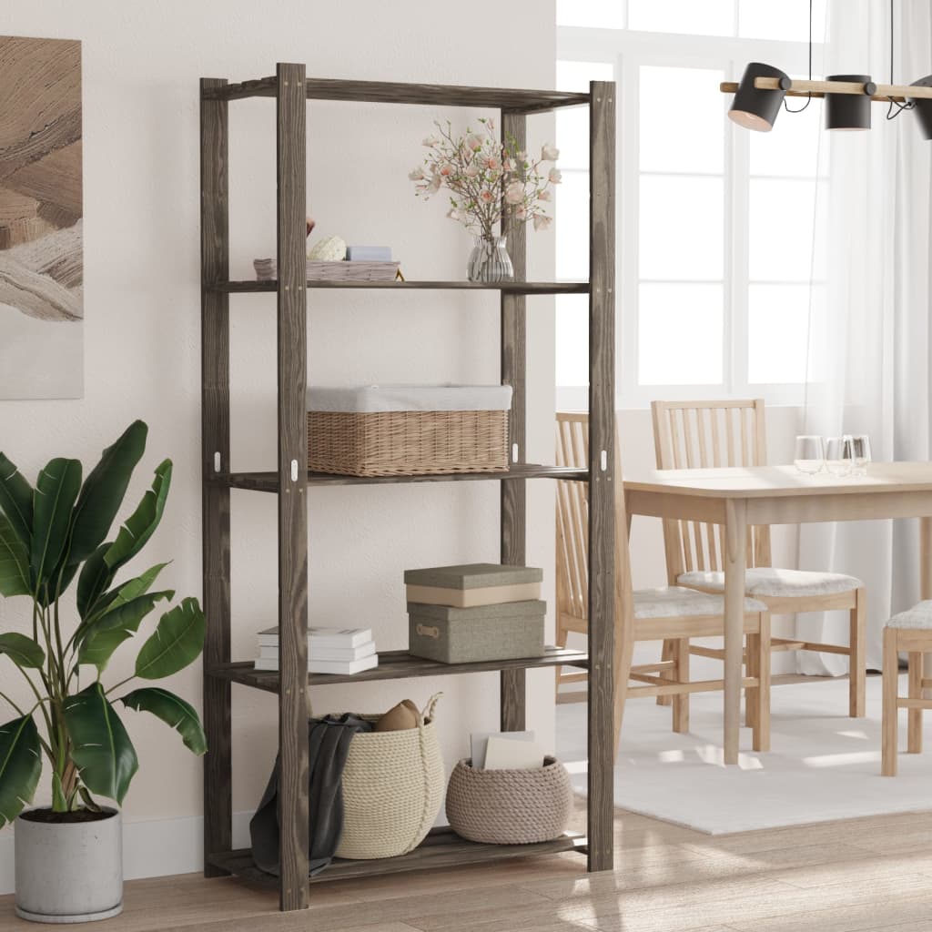 Lagerregal Mit 3 Böden 80X38X90 Cm Massivholz Kiefer