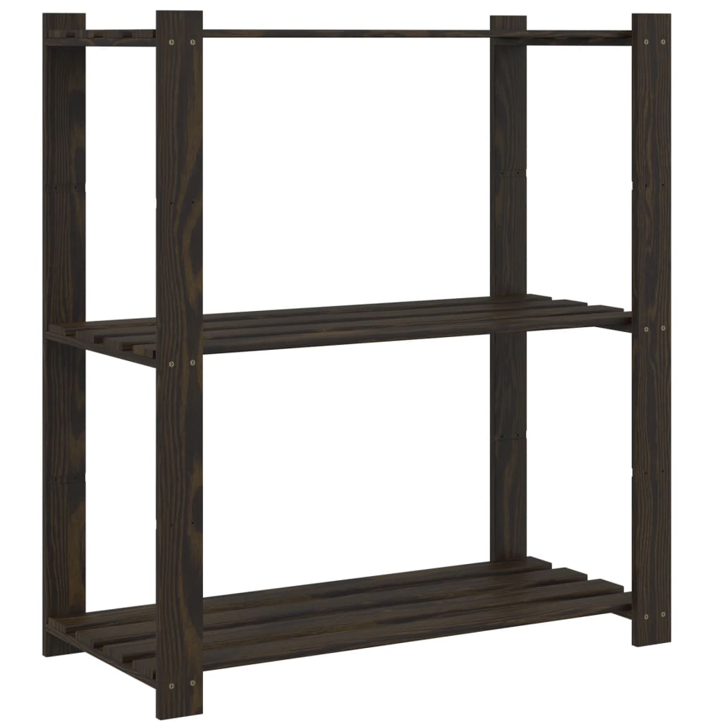 Lagerregal Mit 3 Böden 80X38X90 Cm Massivholz Kiefer