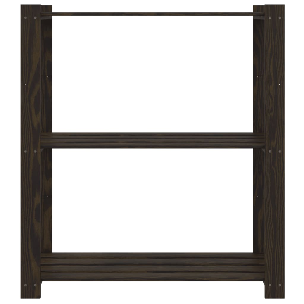 Lagerregal Mit 3 Böden 80X38X90 Cm Massivholz Kiefer