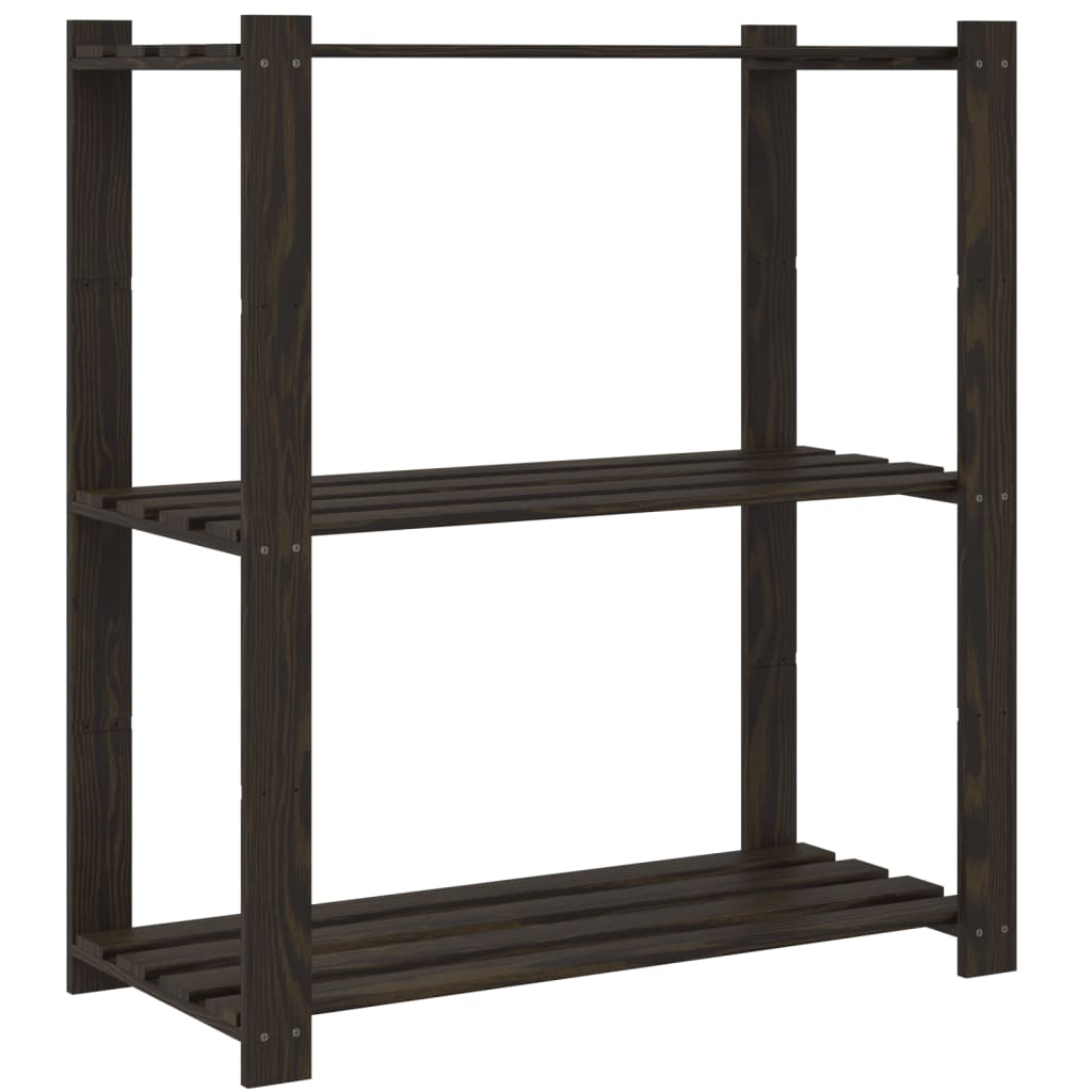 Lagerregal Mit 3 Böden 80X38X90 Cm Massivholz Kiefer