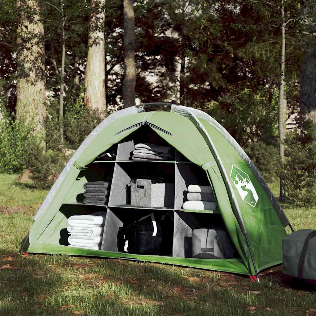 Camping-Organizer-Zelt 9 Fächer Grau Orange Wasserdicht