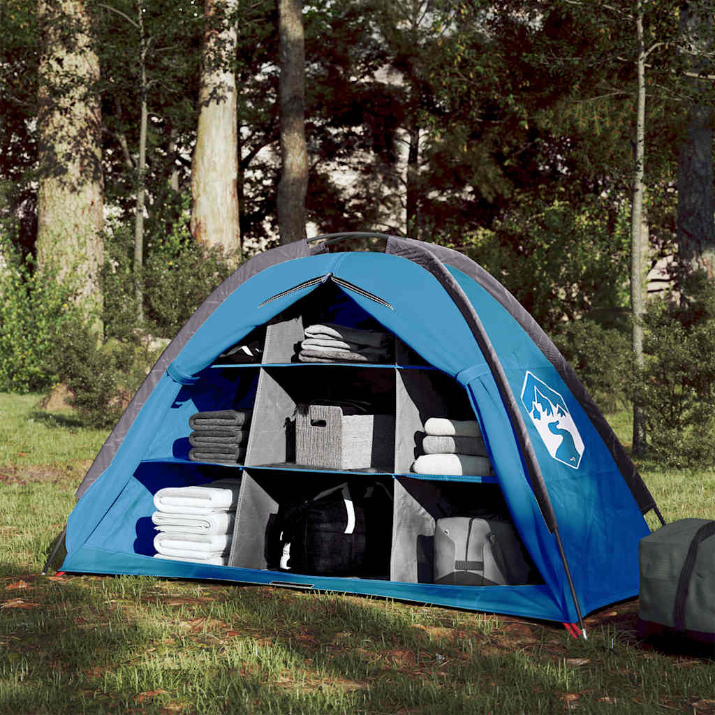Camping-Organizer-Zelt 9 Fächer Grau Orange Wasserdicht