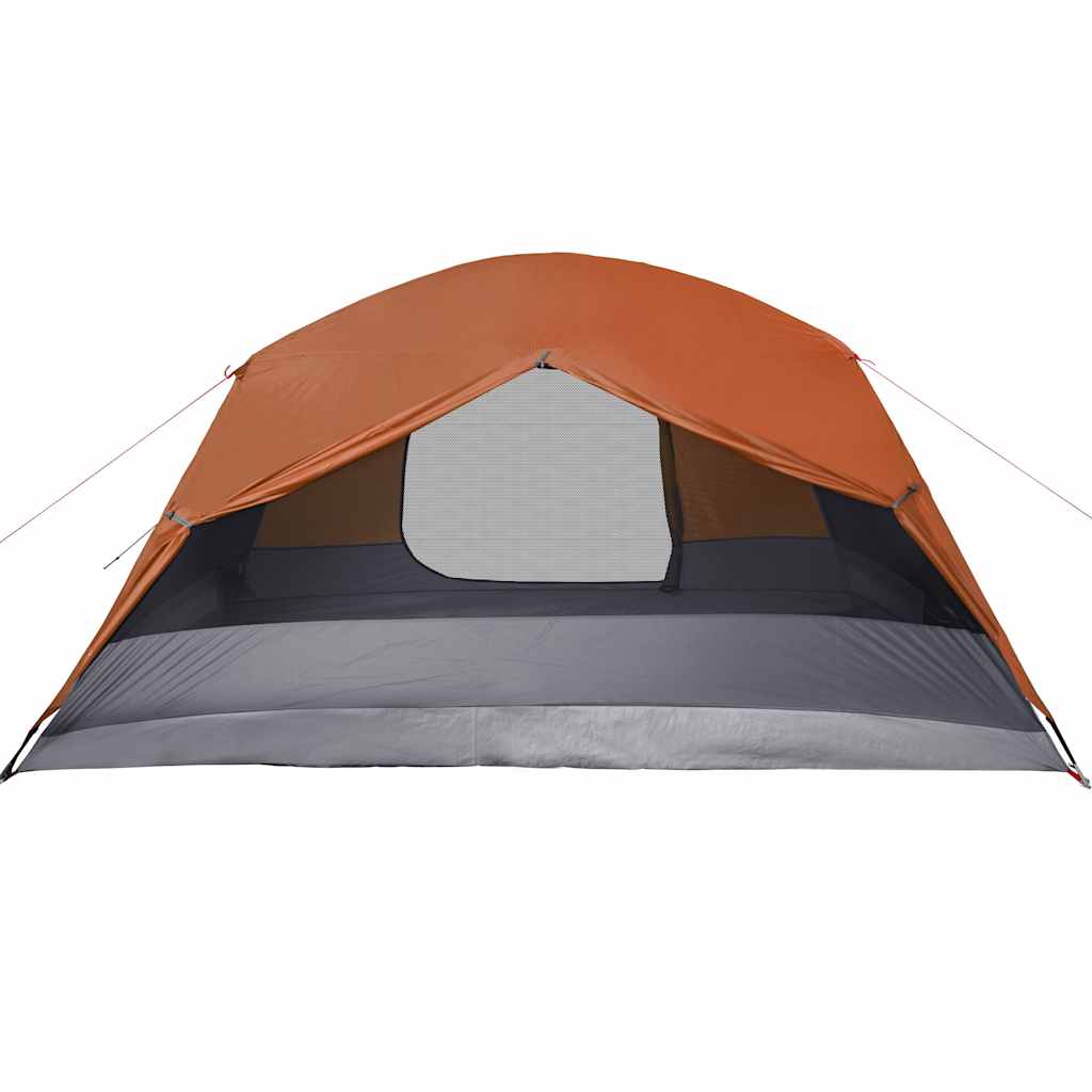 Campingzelt Mit Vorzelt 4 Personen Orange Wasserdicht