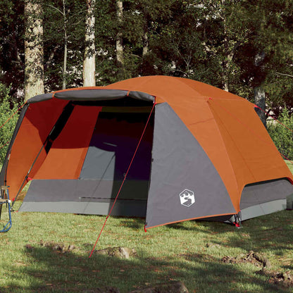 Campingzelt Mit Vorzelt 4 Personen Orange Wasserdicht