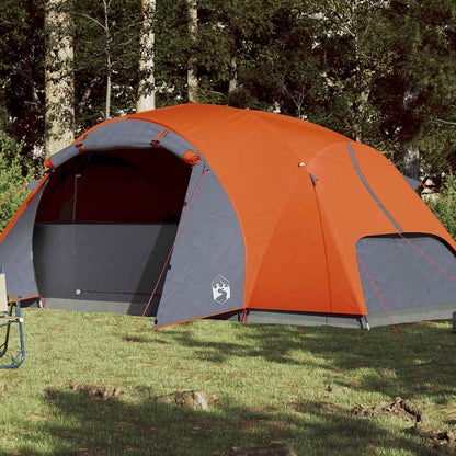 Campingzelt Mit Vorzelt 4 Personen Orange Wasserdicht