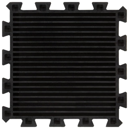 Bodenfliesen Aus Gummi 9 Stk. Schwarz 16 Mm 30X30 Cm