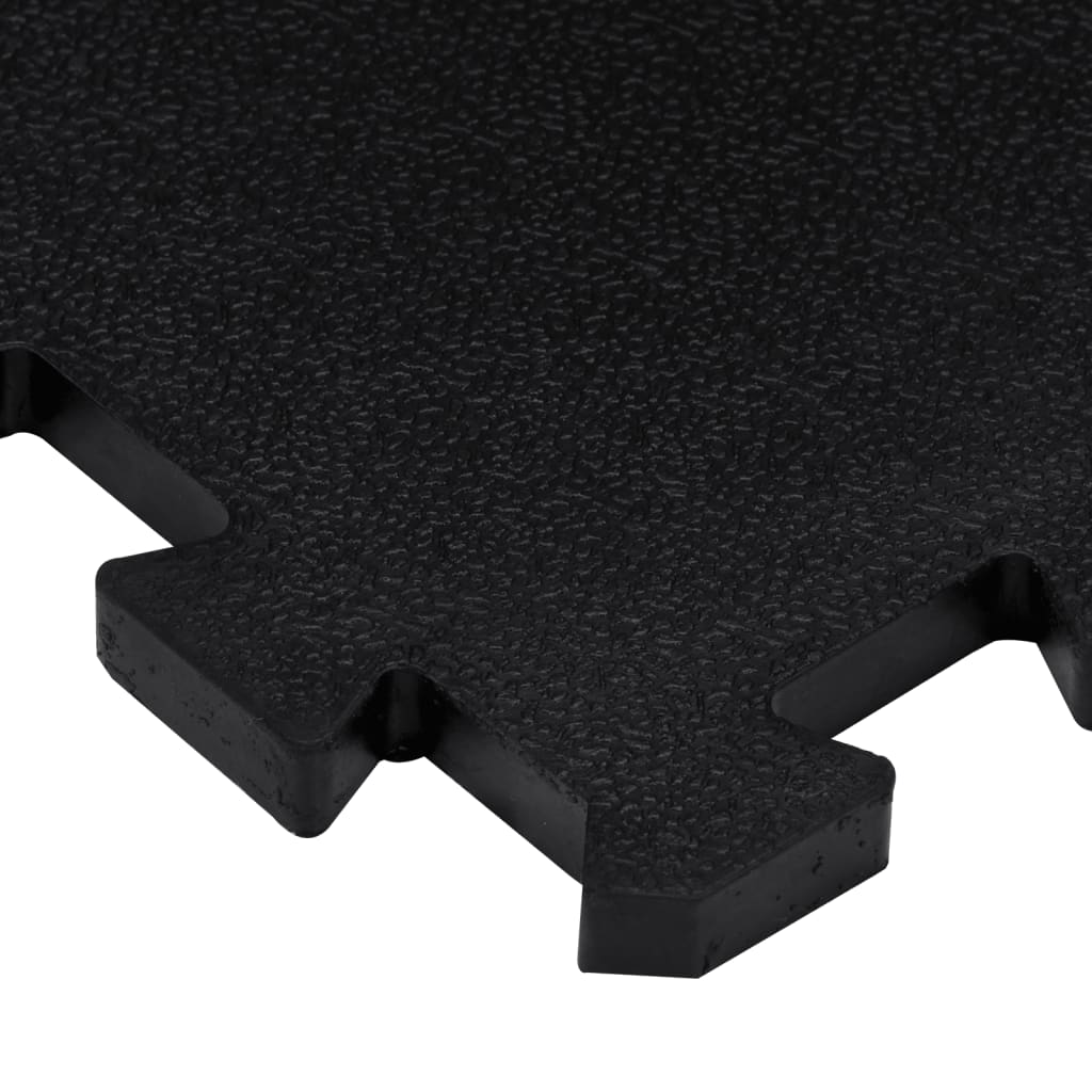 Bodenfliesen Aus Gummi 9 Stk. Schwarz 16 Mm 30X30 Cm