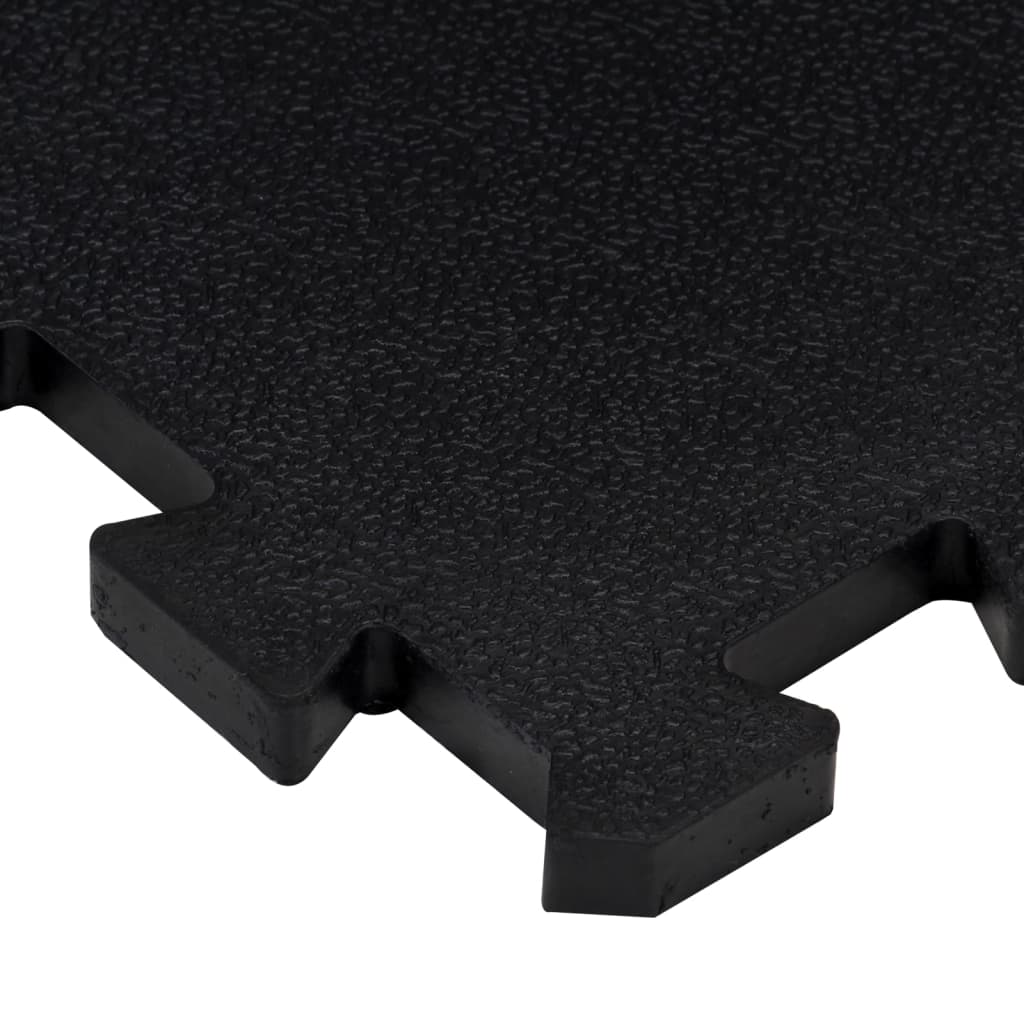 Bodenfliesen Aus Gummi 16 Stk. Schwarz 16 Mm 30X30 Cm