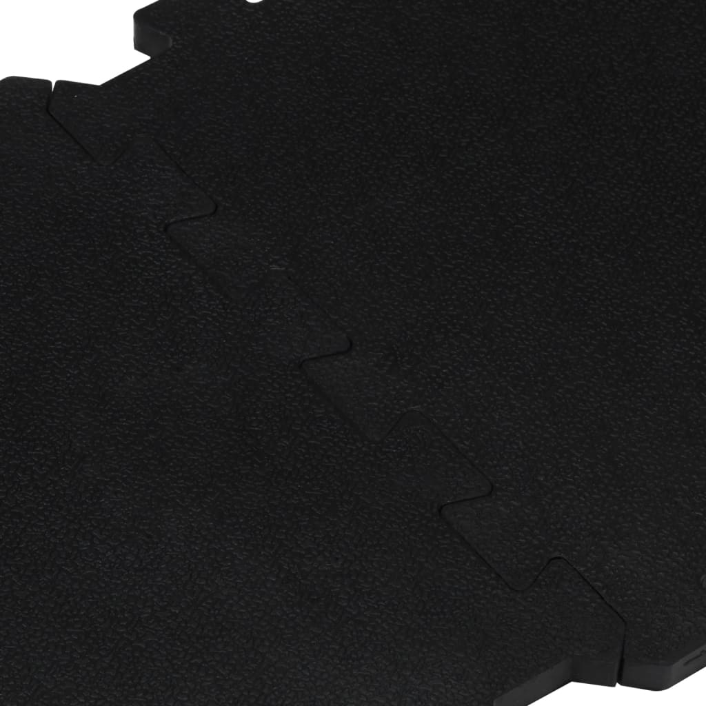 Bodenfliesen Aus Gummi 16 Stk. Schwarz 16 Mm 30X30 Cm