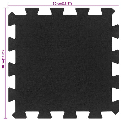 Bodenfliesen Aus Gummi 16 Stk. Schwarz 16 Mm 30X30 Cm