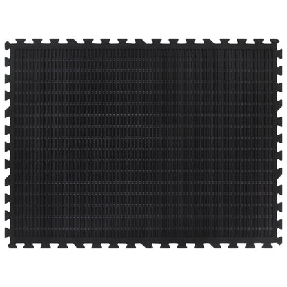 Gummi-Bodenfliese Schwarz 12 Mm 90X120 Cm