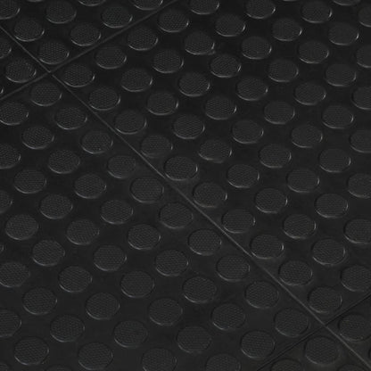 Gummi-Bodenfliese Schwarz 12 Mm 90X120 Cm