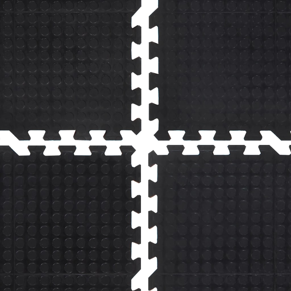 Gummi-Bodenfliese Schwarz 12 Mm 90X120 Cm