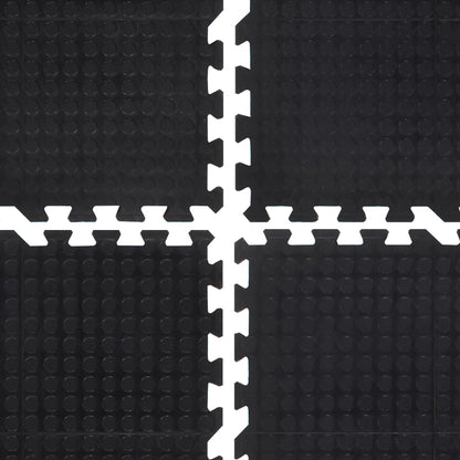 Gummi-Bodenfliese Schwarz 12 Mm 90X120 Cm