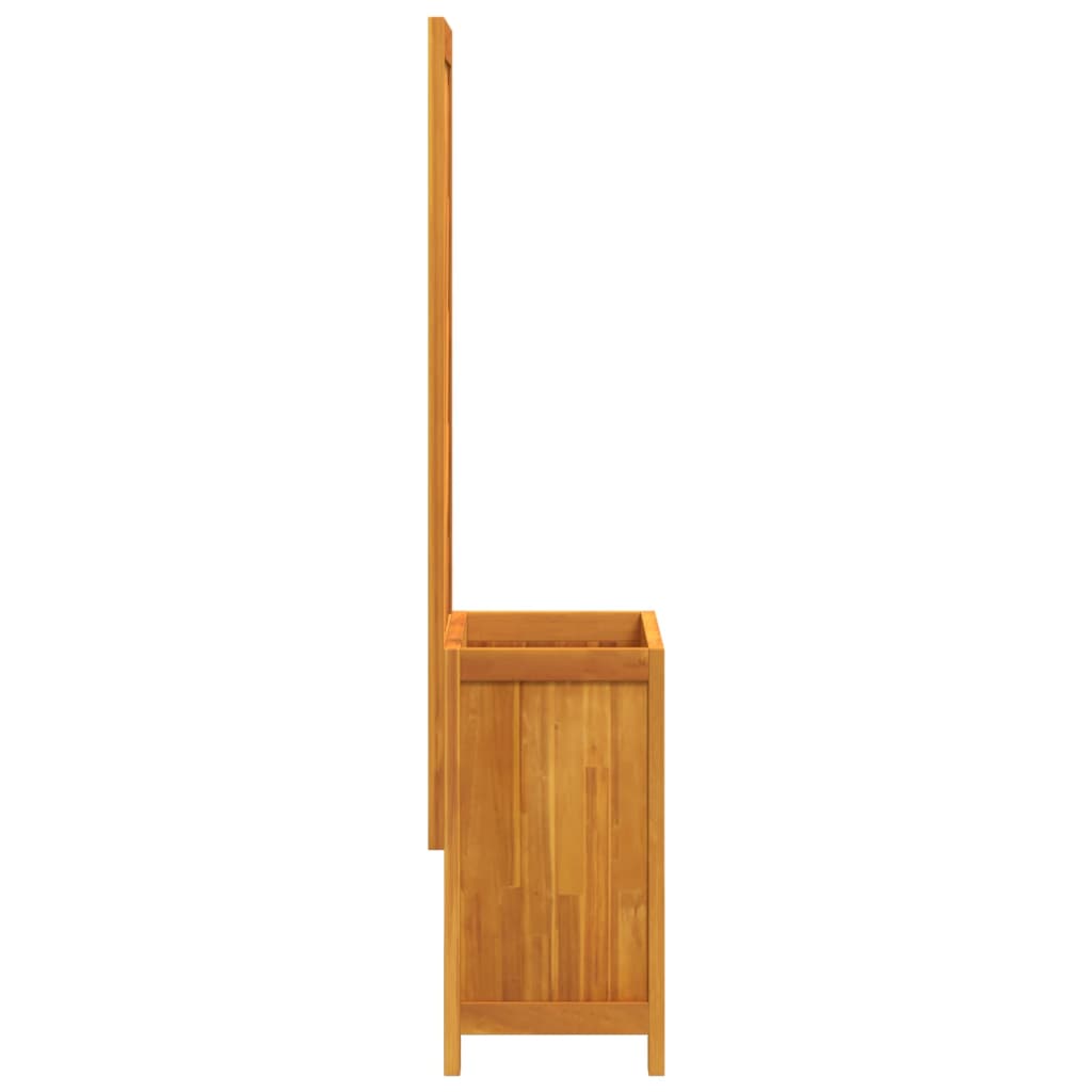 Pflanzkübel Mit Rankgitter 55X29,5X132 Cm Massivholz Akazie