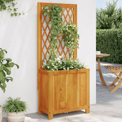Pflanzkübel Mit Rankgitter 55X29,5X132 Cm Massivholz Akazie