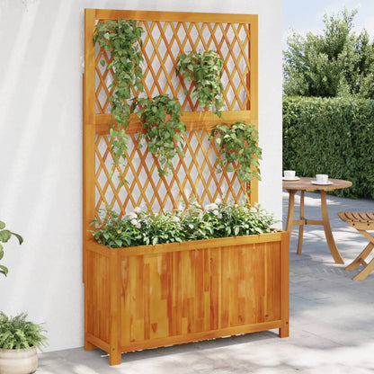 Pflanzkübel Mit Rankgitter 55X29,5X132 Cm Massivholz Akazie