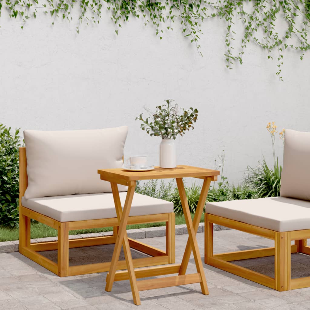 Gartentisch Klappbar 50X36X60 Cm Massivholz Akazie