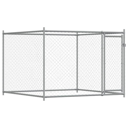 Hundezwinger Mit Türen Grau 6X2X1,5 M Verzinkter Stahl