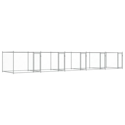 Hundezwinger Mit Türen Grau 10X2X1,5 M Verzinkter Stahl