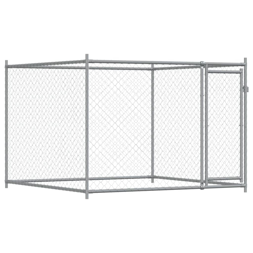 Hundezwinger Mit Türen Grau 12X2X1,5 M Verzinkter Stahl