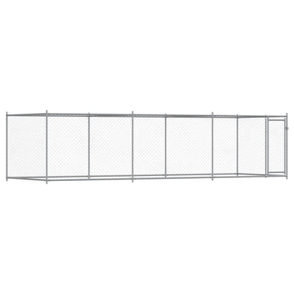 Hundezwinger Mit Tür Grau 6X2X1,5 M Verzinkter Stahl