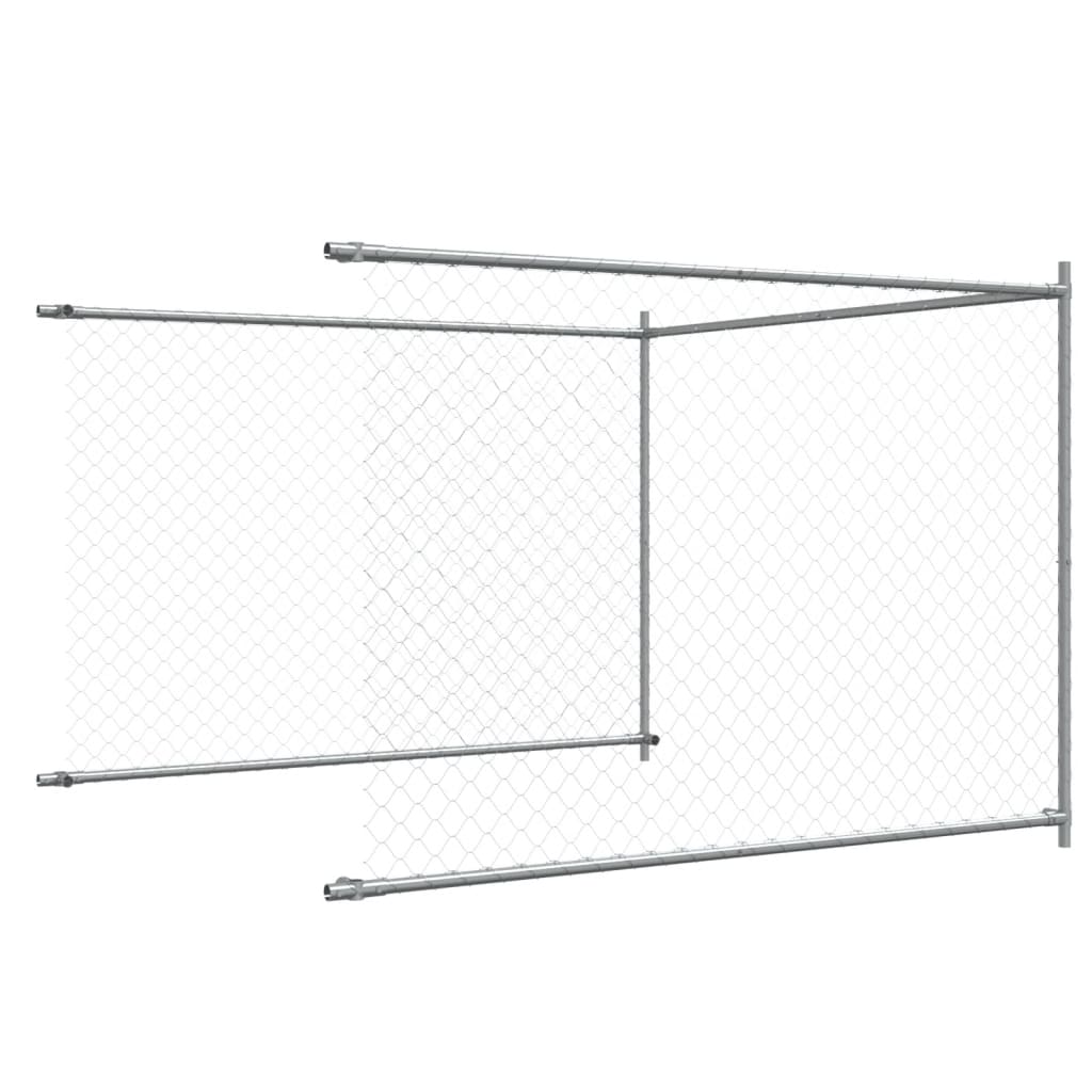 Hundezwinger Mit Tür Grau 6X2X1,5 M Verzinkter Stahl