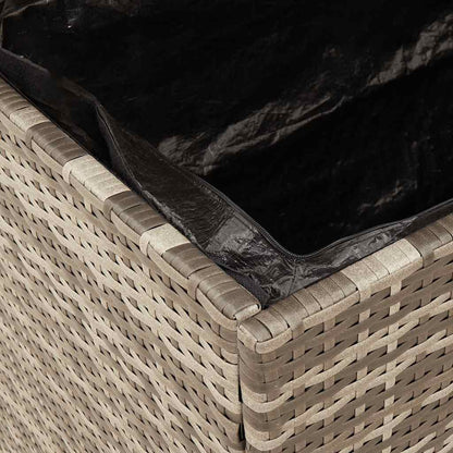 Garten-Auflagenbox 80X40X48 Cm Poly Rattan Akazienholz