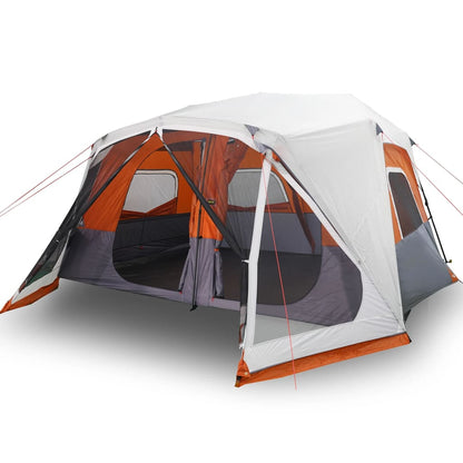 Familienzelt Mit Led 10 Personen Hellgrau Orange Quick Release