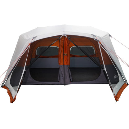 Familienzelt Mit Led 10 Personen Hellgrau Orange Quick Release