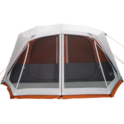 Familienzelt Mit Led 10 Personen Hellgrau Orange Quick Release