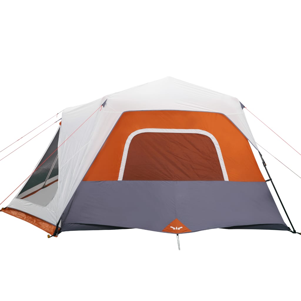 Familienzelt Mit Led 10 Personen Hellgrau Orange Quick Release
