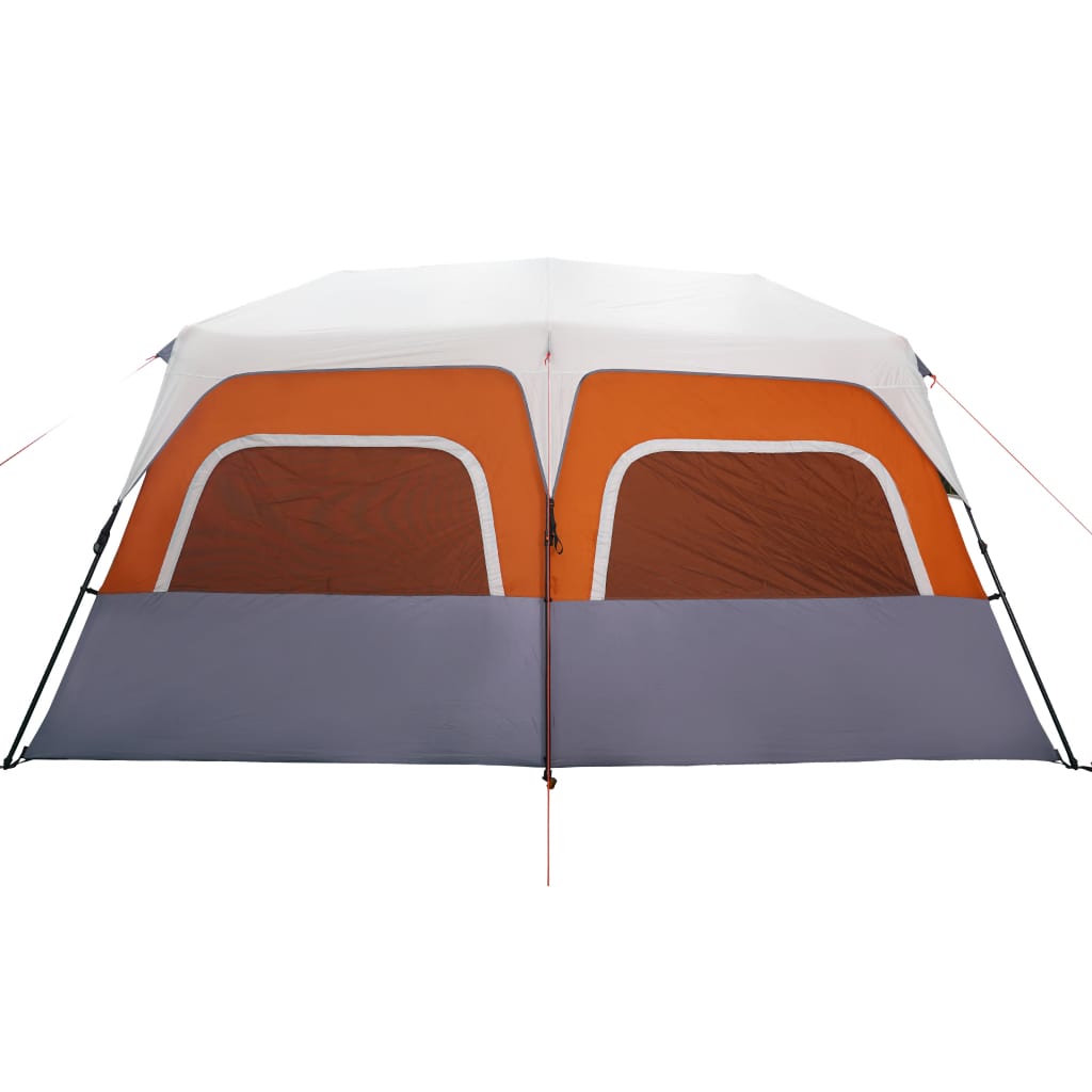 Familienzelt Mit Led 10 Personen Hellgrau Orange Quick Release