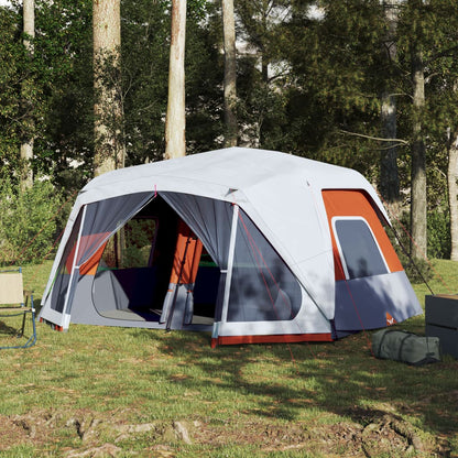 Familienzelt Mit Led 10 Personen Hellgrau Orange Quick Release